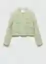 Chaqueta Ena Verde Pastel Talla M Mujer Mango