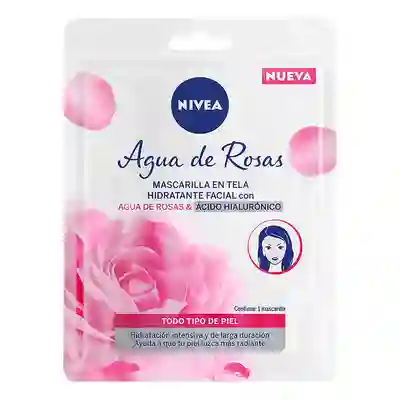 Nivea Mascarilla en Tela Agua de Rosas y Ácido Hialurónico