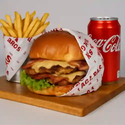 Combo Burger Clasica de Pollo +Cocacola Orig 400ml