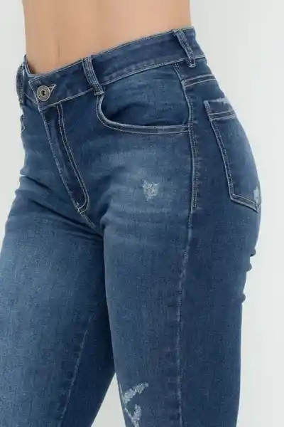 Ragged Jean Sixtina Color Azul Oscuro Talla 8