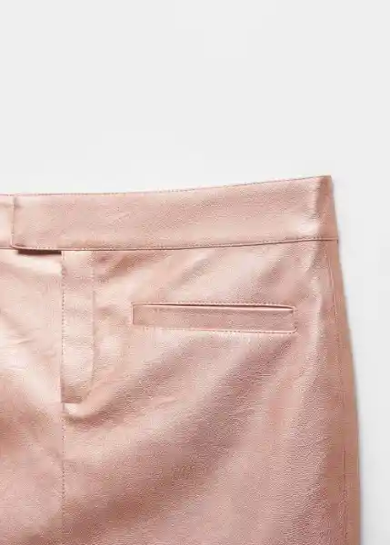 Falda Lotus Rosa Talla 38 Mujer Mango