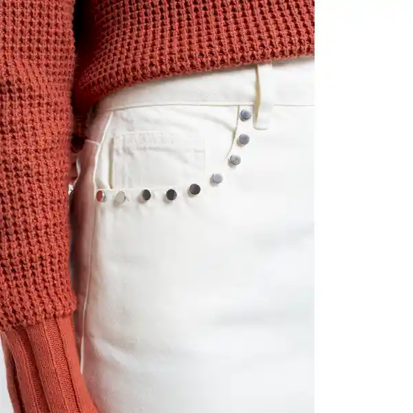  Falda Mora Mujer Crudo Marfil Claro Talla 4 Naf-Naf 