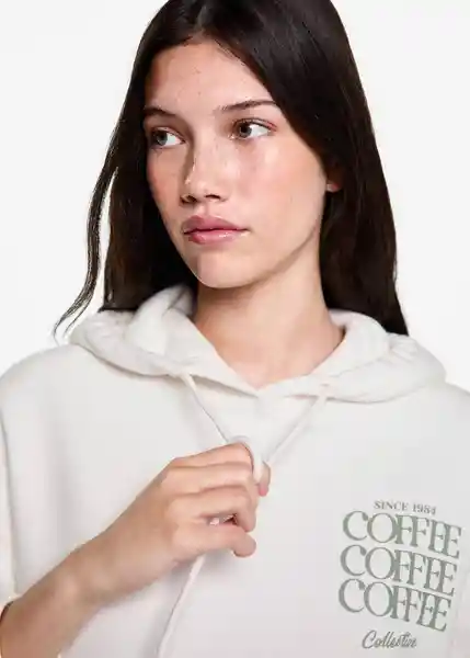 Sudadera Coffee2 Offwhite Talla 19 Teen Niñas Mango