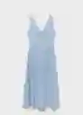 Vestido Siros Tejano Claro Talla XL Mujer Mango