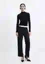 Camiseta Second Negro Talla S Mujer Mango