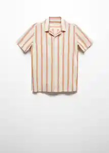 Camisa Phuket-H Naranja Talla M Hombre Mango