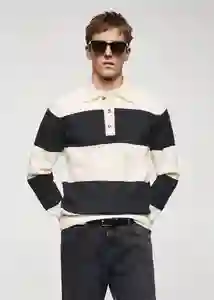 Camiseta Polo Vedder Offwhite Talla XL Hombre Mango