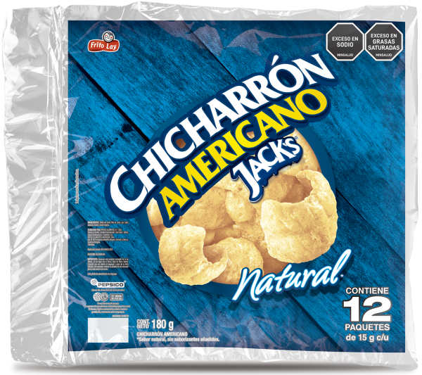 Frito Lay Snack Chicharrón Americano Jacks Sabor Natural 180 g