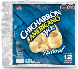 Frito Lay Snack Chicharrón Americano Jacks Sabor Natural 180 g