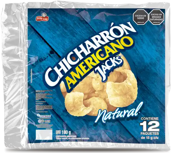 Jacks Snack Chicharron Natural 15 g