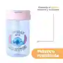 Vaso Plástico Tapa Abatible Disney Stitch Azul 500 mL Miniso