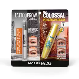 Maybelline Set Barra Lifting Cejas y Rímel Resistente al Agua