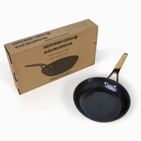 Sartén Negro y Copper 20 cm Ambiente Gourmet