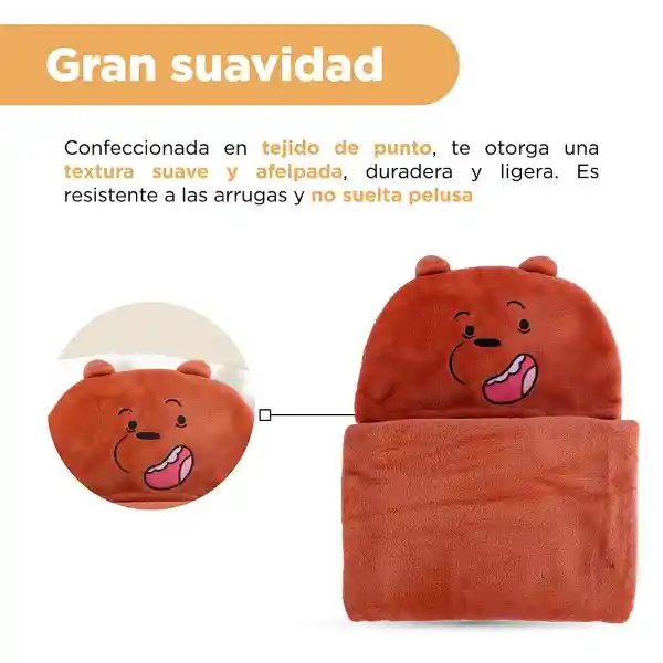 Cobija Con Sombrero Osos Escandalosos Pardo 5.0 Miniso