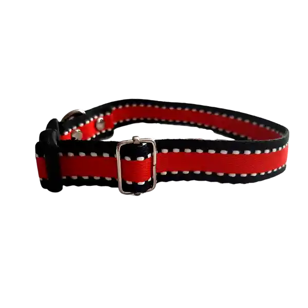 Puchi Pets Collar de Reata Talla M Color Rojo Con Negro