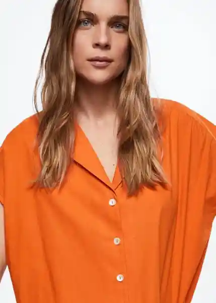 Blusa Nose-H Naranja Talla Xs Mujer Mango