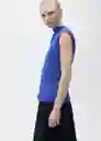 Blusa Noeli Azul Talla M Mujer Mango