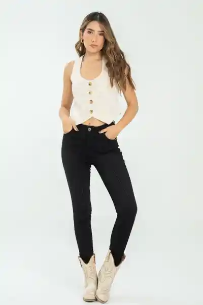 Jean Oreo Color Negro Talla 10 Ragged