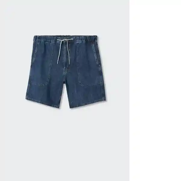 Bermudas Lagos Tejano Oscuro Talla 42 Hombre Mango