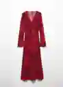 Vestido Roses Rojo Talla XS Mujer Mango