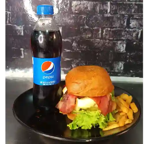 Combo Hamburguesa + Papitas + Pepsi 250