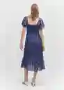 Vestido Flori Azul Talla XL Mujer Mango