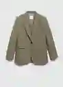 Saco Americana Liam Khaki Talla Xs Mujer Mango