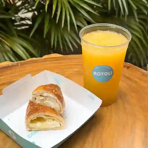 Cachito jamon y tocineta + granizado m