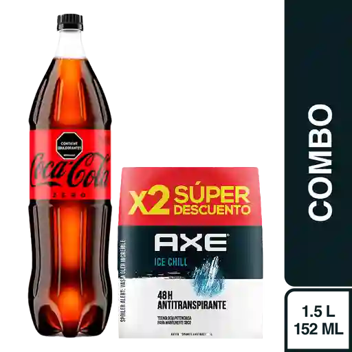 Axe Desodorante Hombre Ice Chill 2 Und + Coca-Cola Zero 1.5 L