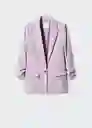 Blazer Americana Eleonor Malva Talla L Mujer Mango