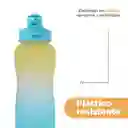 Cilindro Plástico Con Asa Amarillo y Azul 2 L Miniso