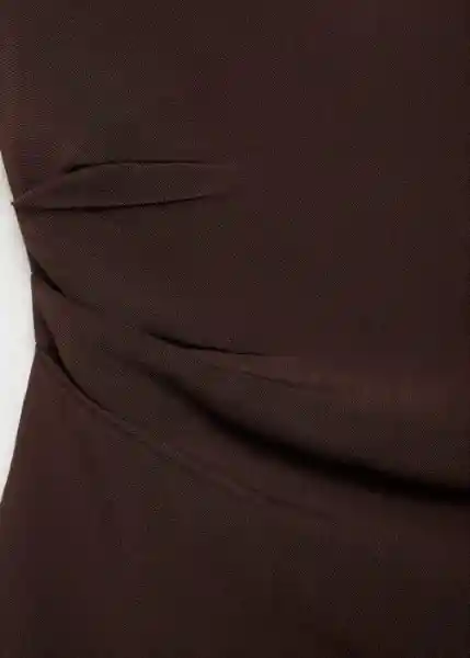 Blusa Flequi Marrón Talla M Mujer Mango