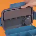 Contenedor Para Alimentos Azul y Negro 1300 mL Miniso