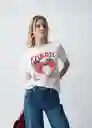 Camiseta Mujer Crudo Puro Claro Talla M 403G046 Naf Naf
