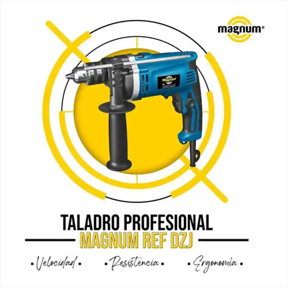 Taladro Magnum Percutor 1/2 710w + 10 Brocas Incolma