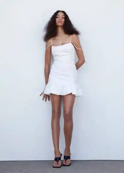 Vestido Darling Off White Talla L Mujer Mango