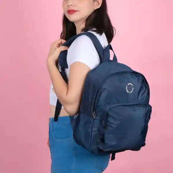 Mochila de Moda Youth With You Azul Marino Miniso