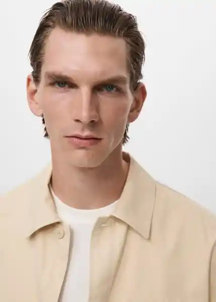 Chaqueta Alicudi2 Beige Talla L Hombre Mango