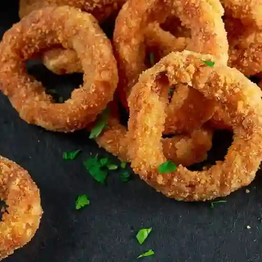 Anillos de calamar apanados