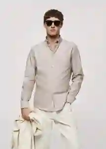 Camisa Oxford Khaki Talla XL Hombre Mango