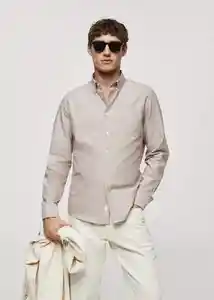 Camisa Oxford Khaki Talla XL Hombre Mango
