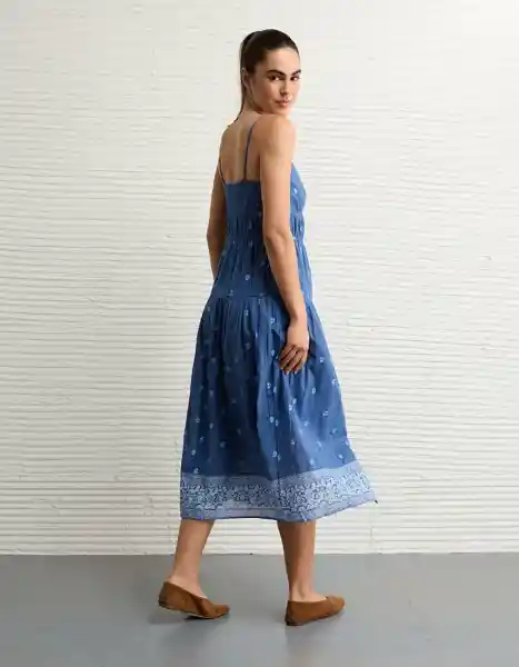 Vestido Mujer Azul Talla Small 8677421 American Eagle