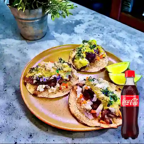 Combo Tacos Kbrones + Coca-Cola Sabor Original 400 ml
