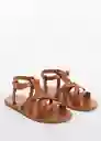 Sandalias Aurab Cuero Talla 23 Niñas Mango