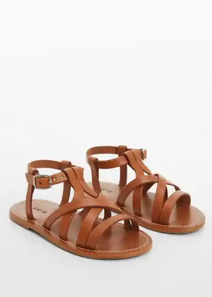 Sandalias Aurab Cuero Talla 23 Niñas Mango