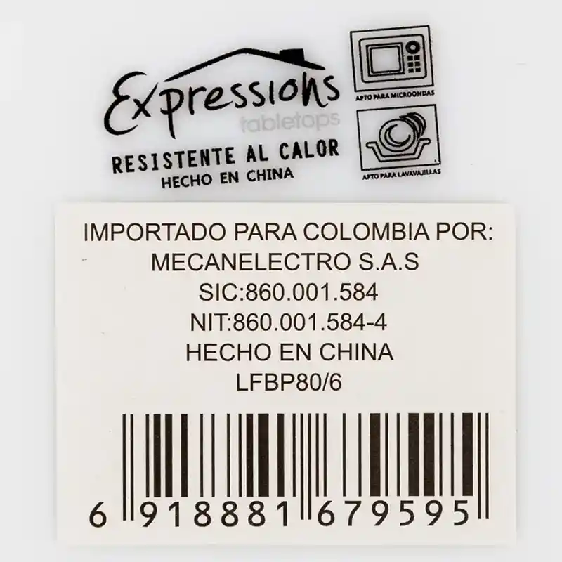 Expressions Plato Pando Blanco 20 cm