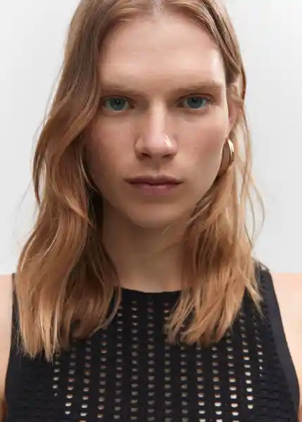 Vestido Sandy Negro Talla L Mujer Mango