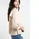  Camisa Gala Beige Goma Medio Talla L Naf-Naf 