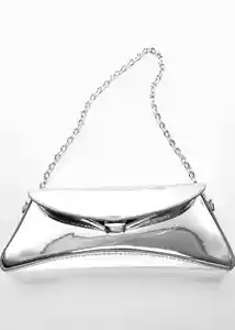 Bolso M Roe Plata Mujer Mango