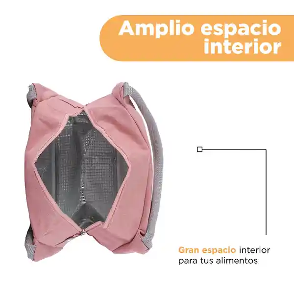 Lonchera Rectangular Lisa Serie Rosa Miniso